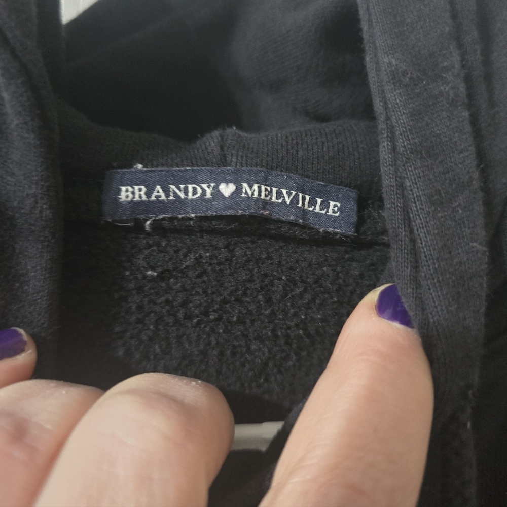 Brandy Melville Oversized Electric Motors 72 Heavyweight Hoodie, Faded Gray, EUC - Picture 10 of 10